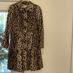 Animal Print Coat/ Small